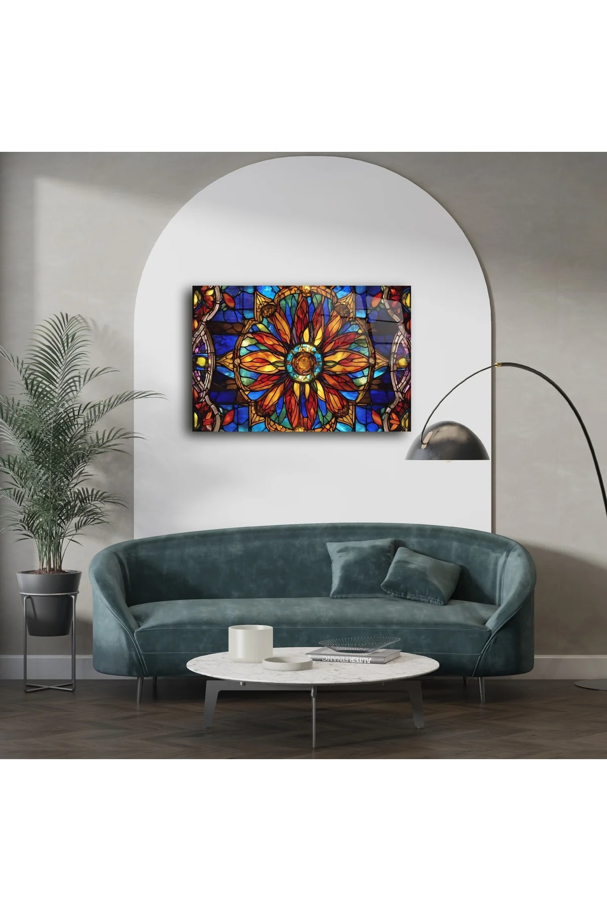 Vitray Mandala Duvar Tablosu Vitray Mandala Duvar Tablosu