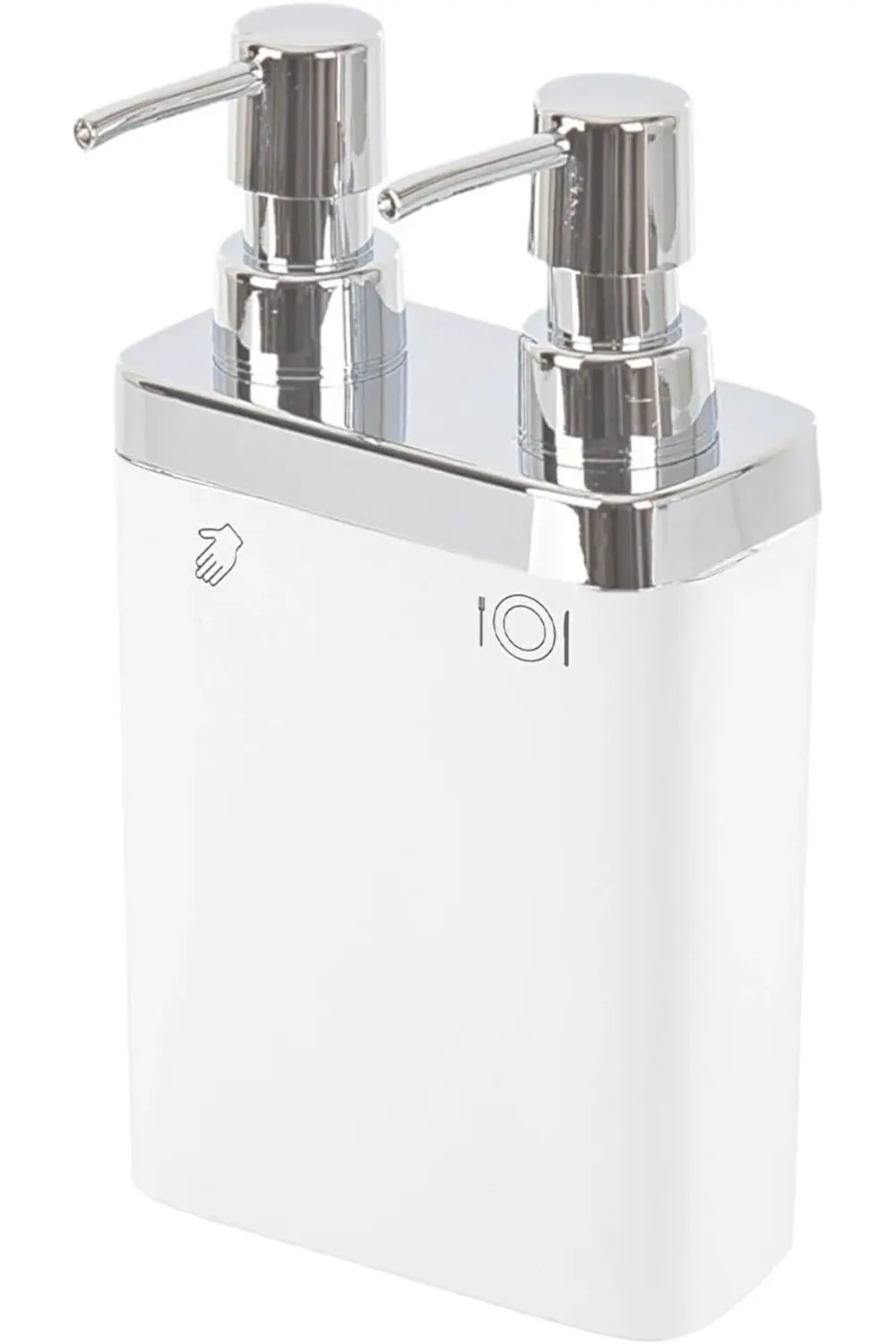 Viva 2'Li Sıvı Sabunluk, ‎6 x 12.5 x 22 cm, Beyaz (M-E11-01) 1190