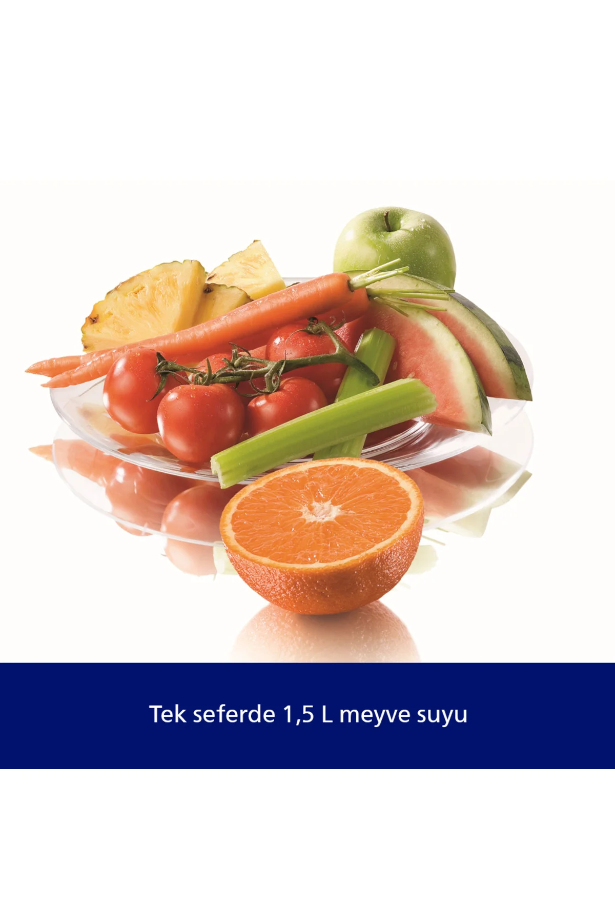Viva Collection Katı Meyve Sıkacağı, 500W, 1,5 Lt, QuickClean, Damlama Önleyici, HR1832/00