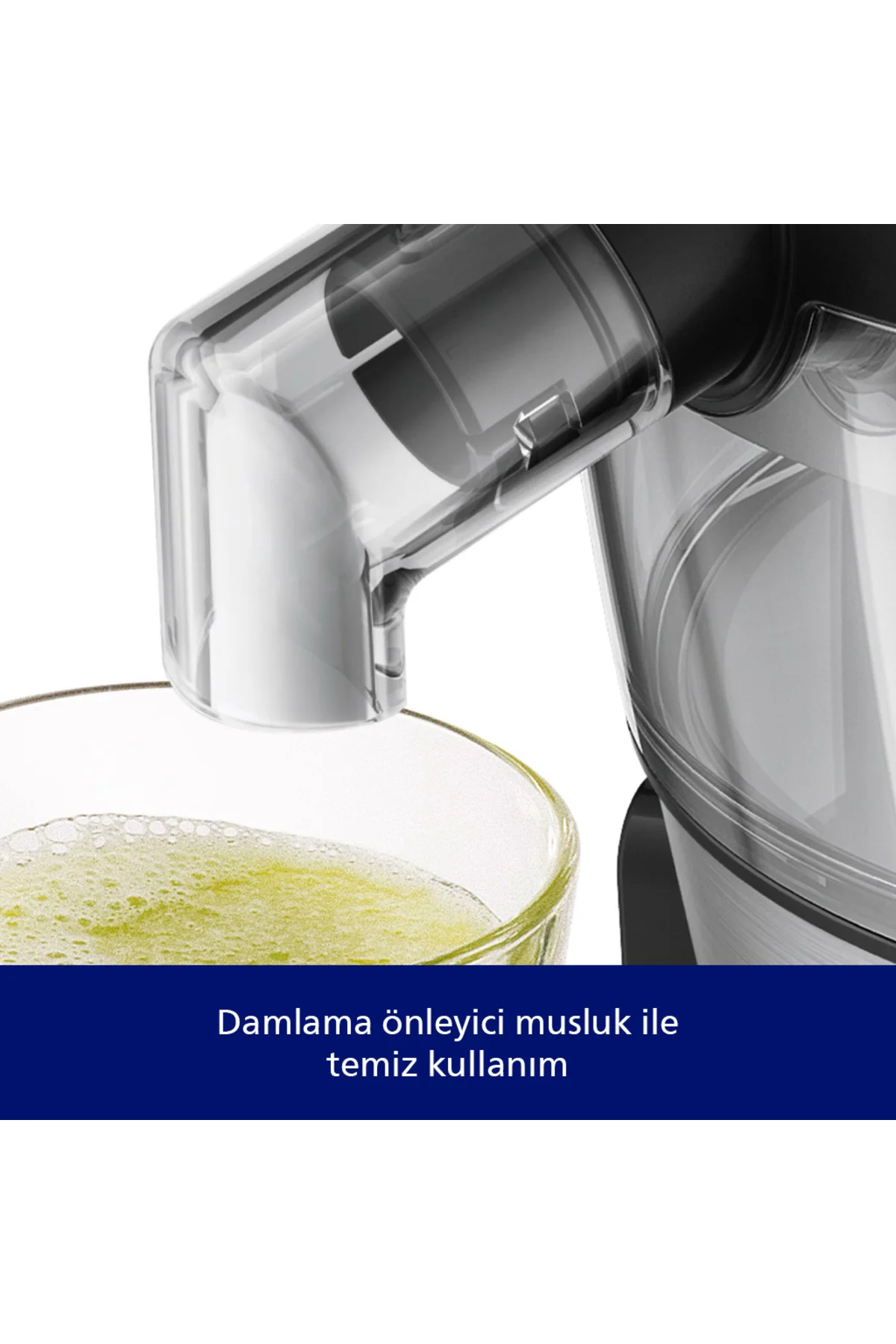 Viva Collection Katı Meyve Sıkacağı, 500W, 1,5 Lt, QuickClean, Damlama Önleyici, HR1832/00