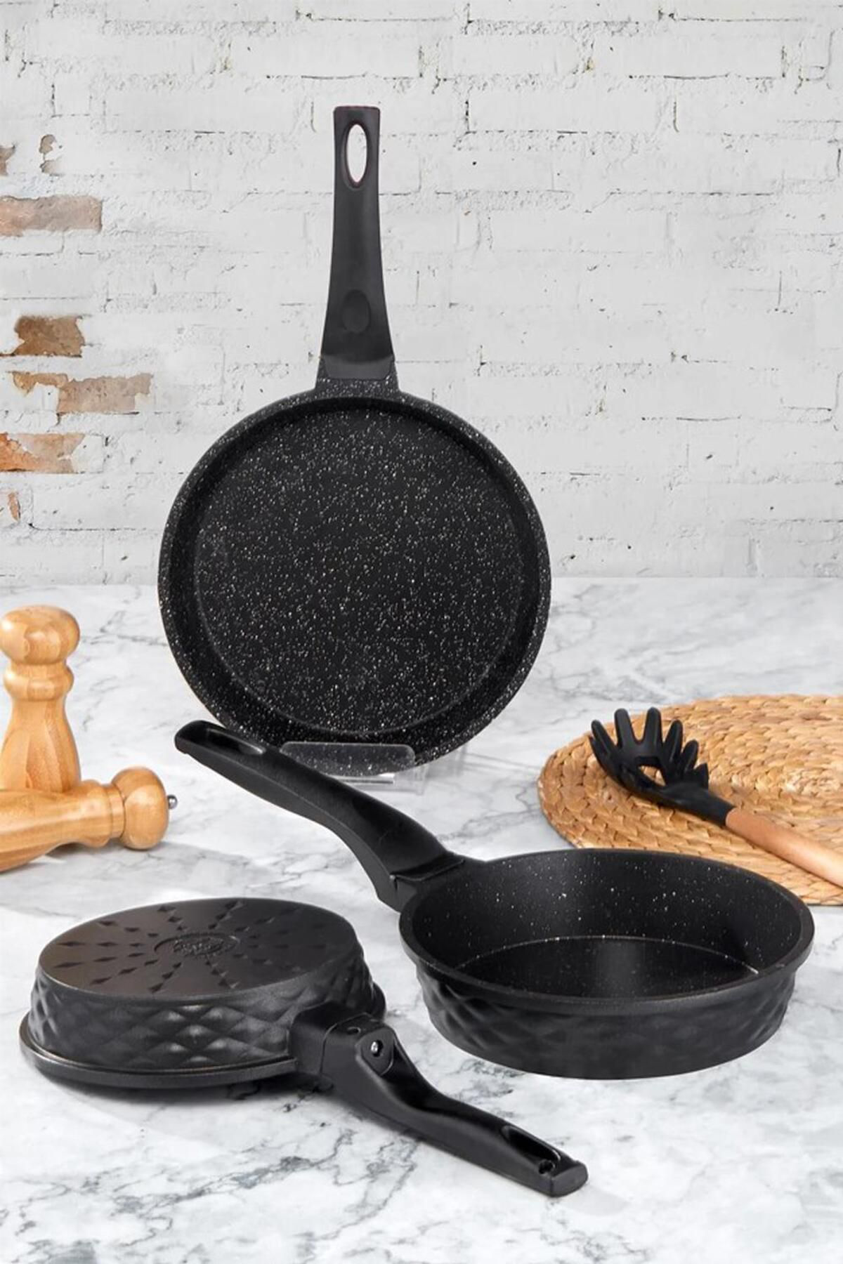 Viva Döküm 3'lü Tava Set Siyah Tac-3672