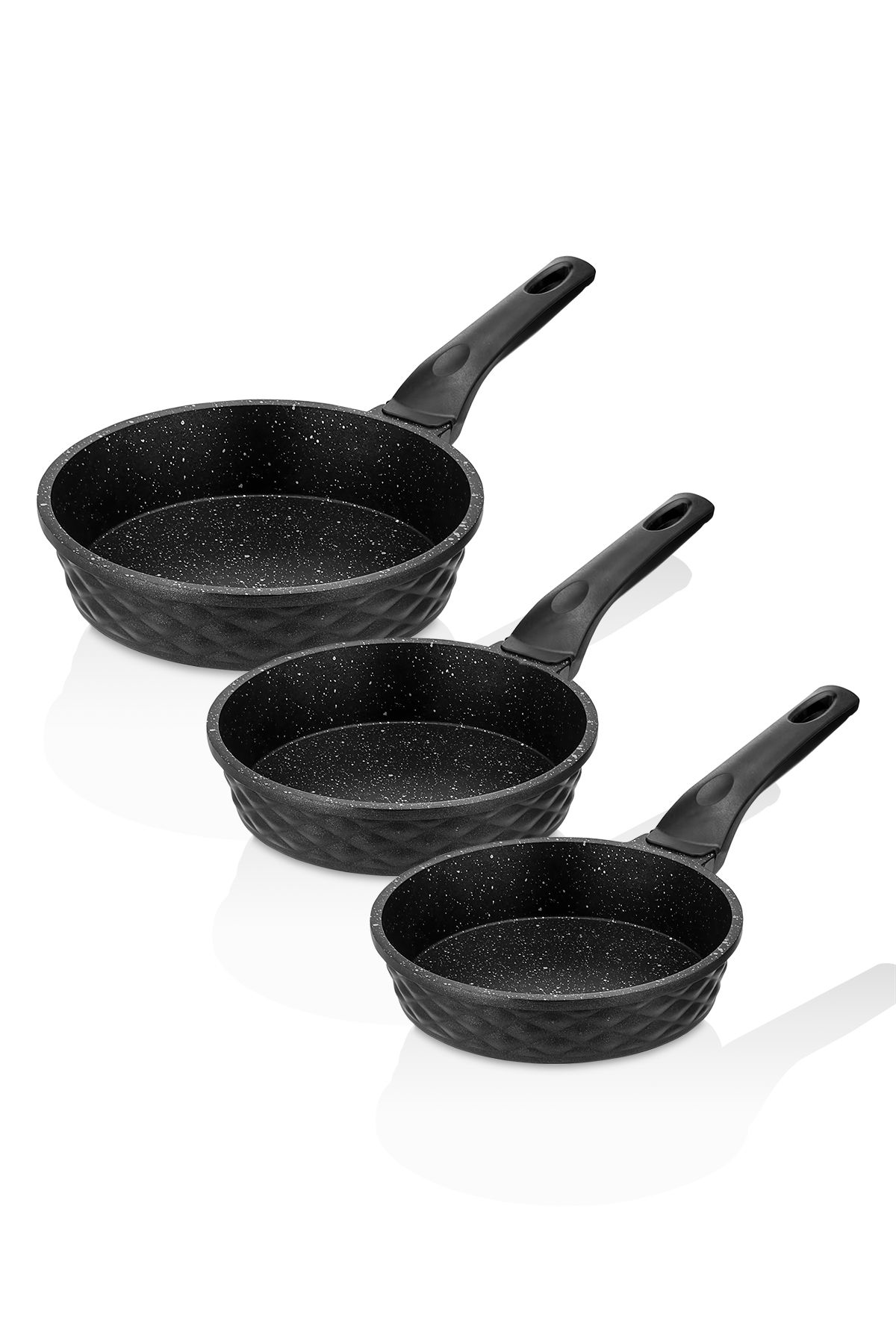 Viva Döküm 3'lü Tava Set Siyah