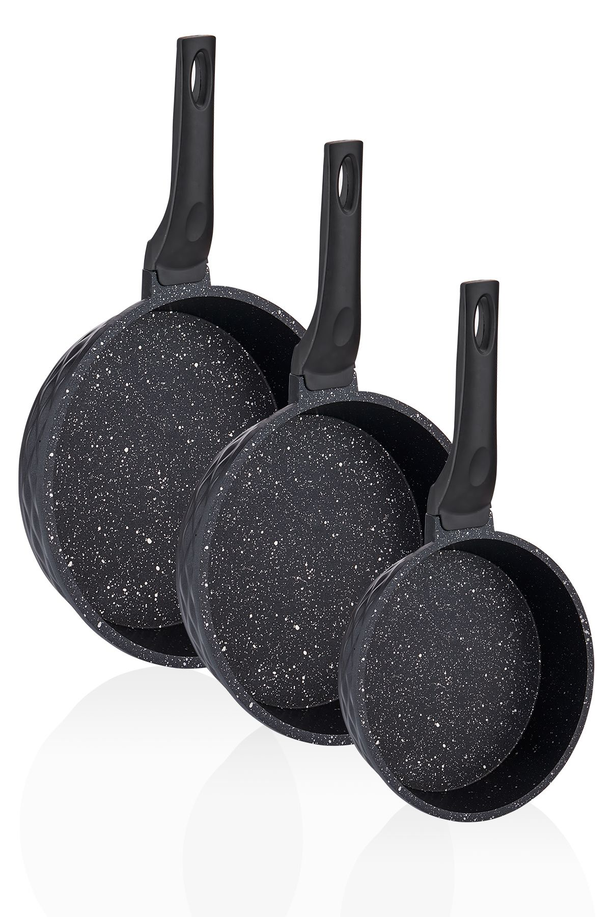 Viva Döküm 3'lü Tava Set Siyah
