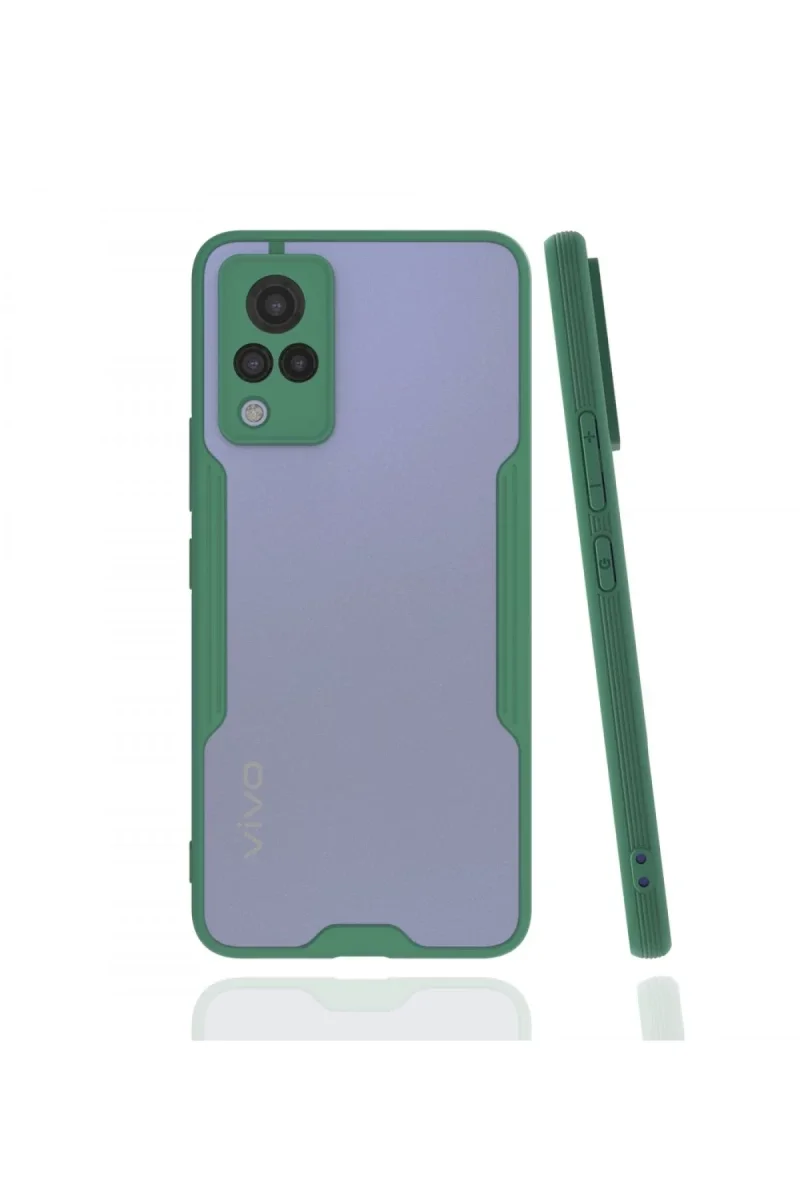 Vivo V21 Kılıf Platin Silikon - Yeşil