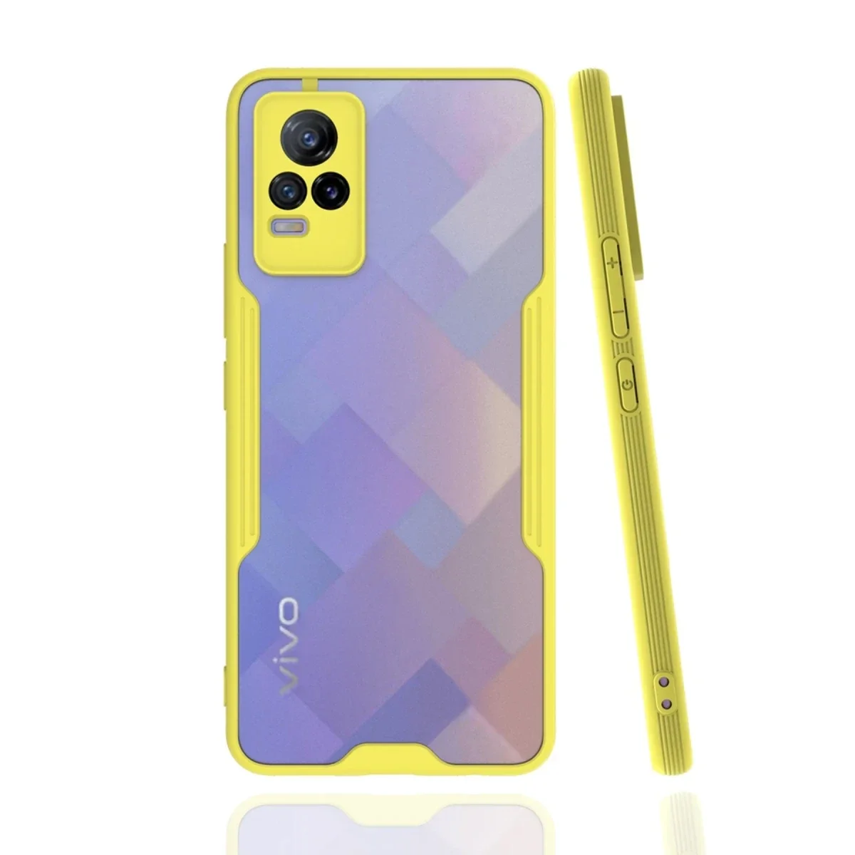 Vivo V21e Kılıf Platin Silikon - Sarı Vivo V21e Kılıf Platin Silikon - Sarı