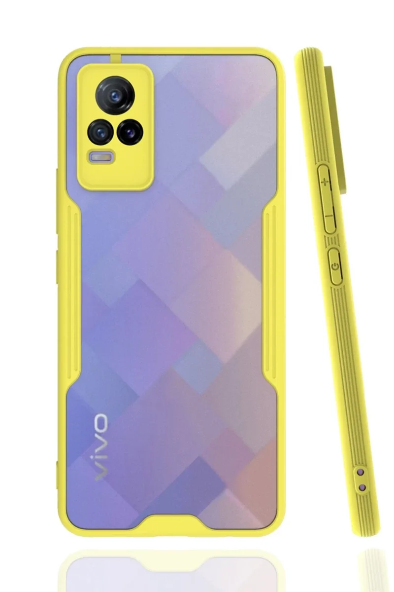 Vivo V21e Kılıf Platin Silikon - Sarı Vivo V21e Kılıf Platin Silikon - Sarı