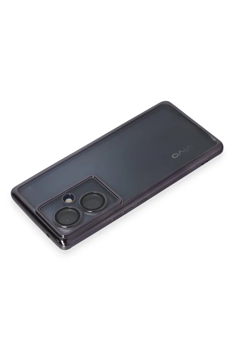 Vivo V29 Lite Kılıf Razer Lensli Silikon - Mor