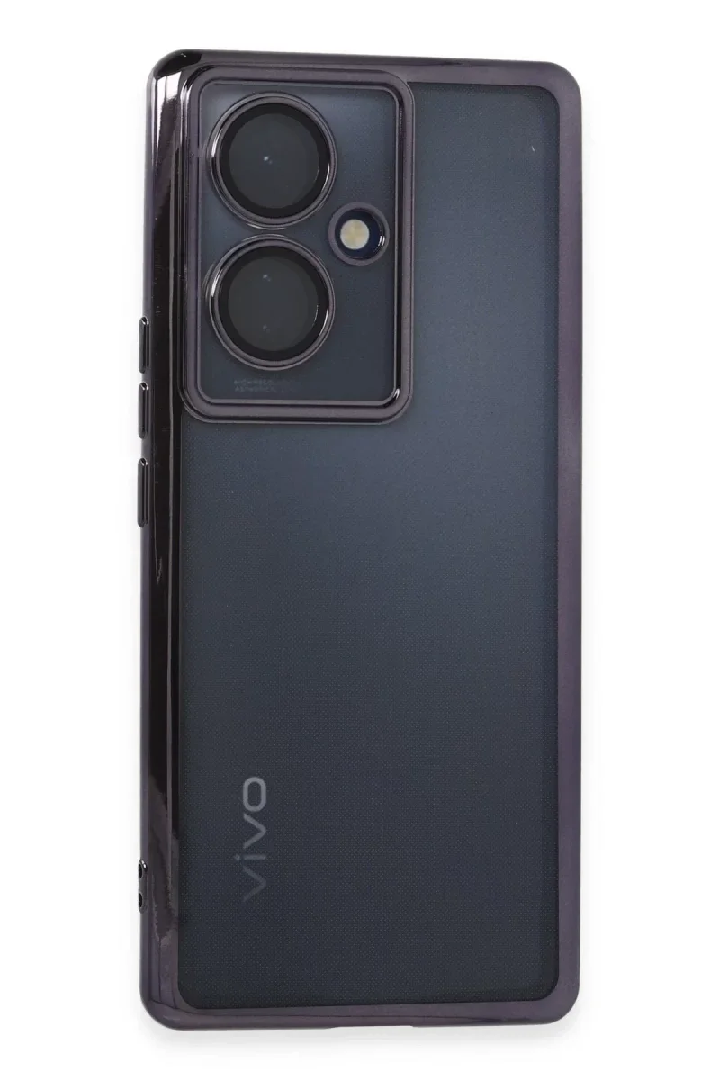 Vivo V29 Lite Kılıf Razer Lensli Silikon - Mor