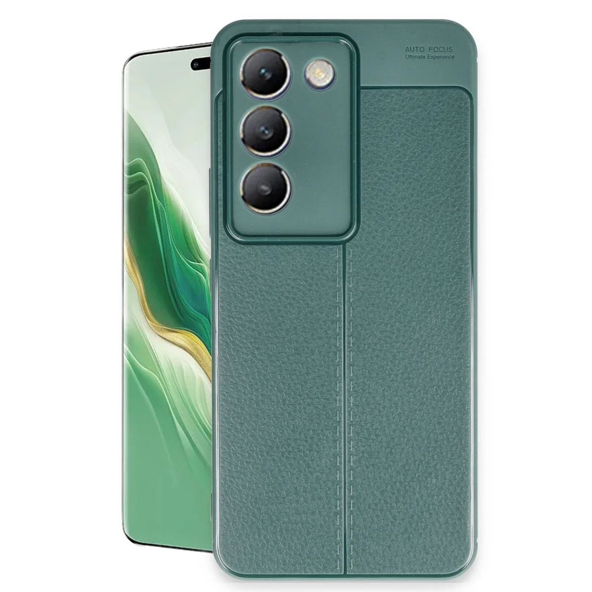 Vivo V30 Lite 4g Kılıf Auto Focus Kapak - Koyu Yeşil Vivo V30 Lite 4g Kılıf Auto Focus Kapak - Koyu Yeşil
