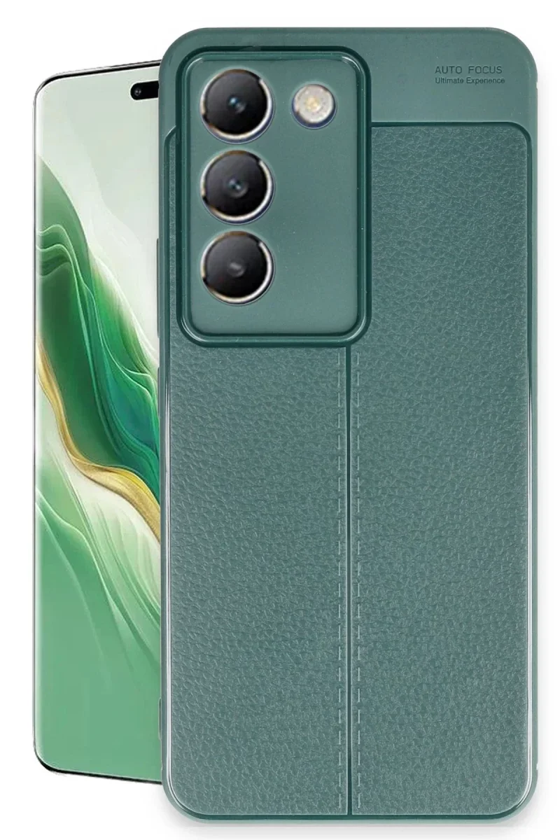 Vivo V30 Lite 4G Kılıf Auto Focus Kapak - Koyu Yeşil Vivo V30 Lite 4G Kılıf Auto Focus Kapak - Koyu Yeşil