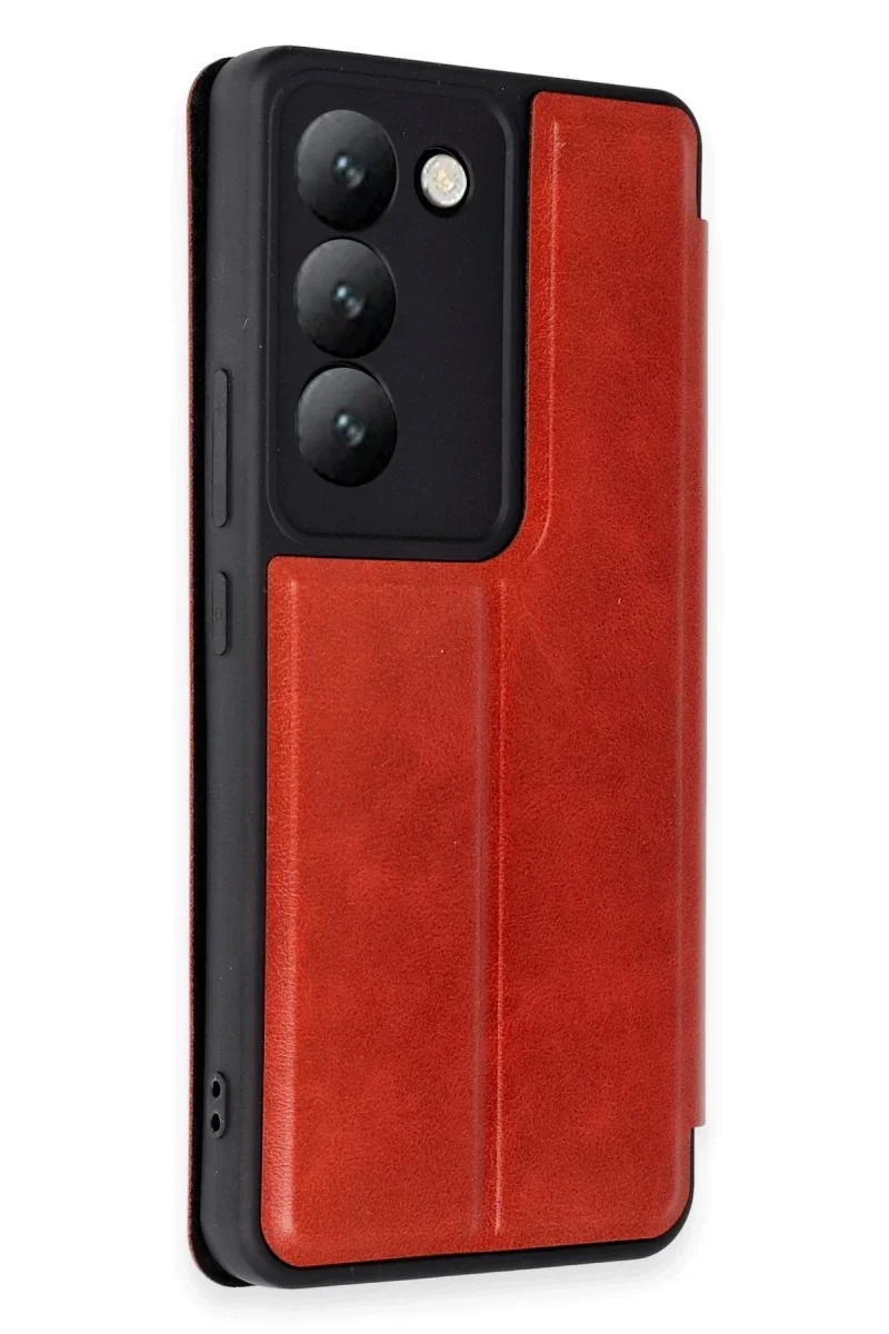 Vivo V30 Lite 4G Kılıf Flip Cover - Kırmızı Vivo V30 Lite 4G Kılıf Flip Cover - Kırmızı