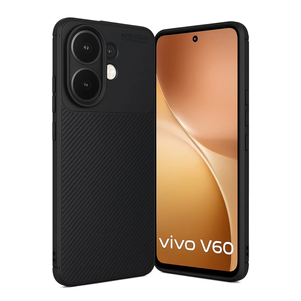 Vivo V60 5g Auto Focus Karbon Kapak - Siyah Vivo V60 5g Auto Focus Karbon Kapak - Siyah