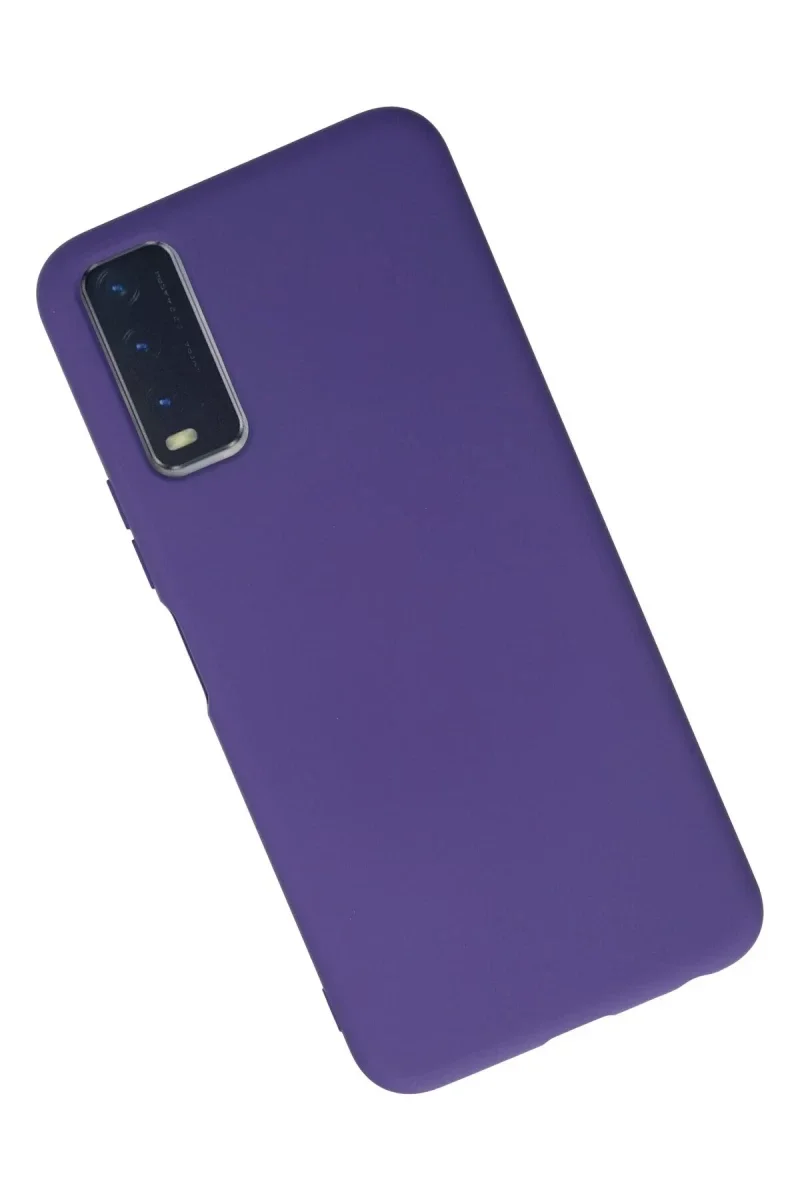 Vivo Y11S Kılıf Nano içi Kadife Silikon - Mor Vivo Y11S Kılıf Nano içi Kadife Silikon - Mor