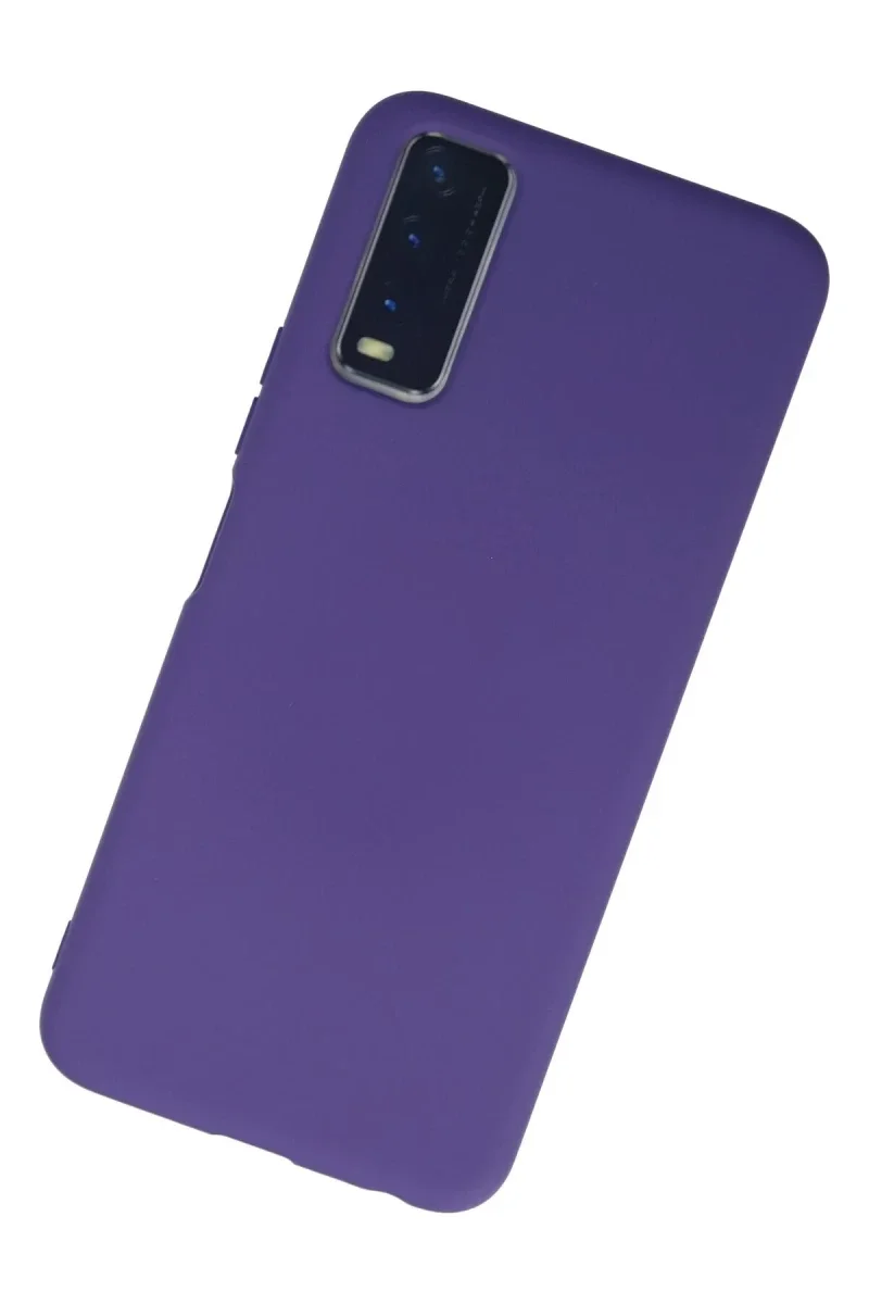 Vivo Y11S Kılıf Nano içi Kadife Silikon - Mor Vivo Y11S Kılıf Nano içi Kadife Silikon - Mor