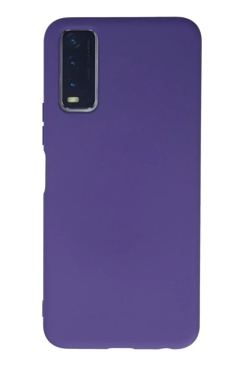Vivo Y11S Kılıf Nano içi Kadife Silikon - Mor Vivo Y11S Kılıf Nano içi Kadife Silikon - Mor