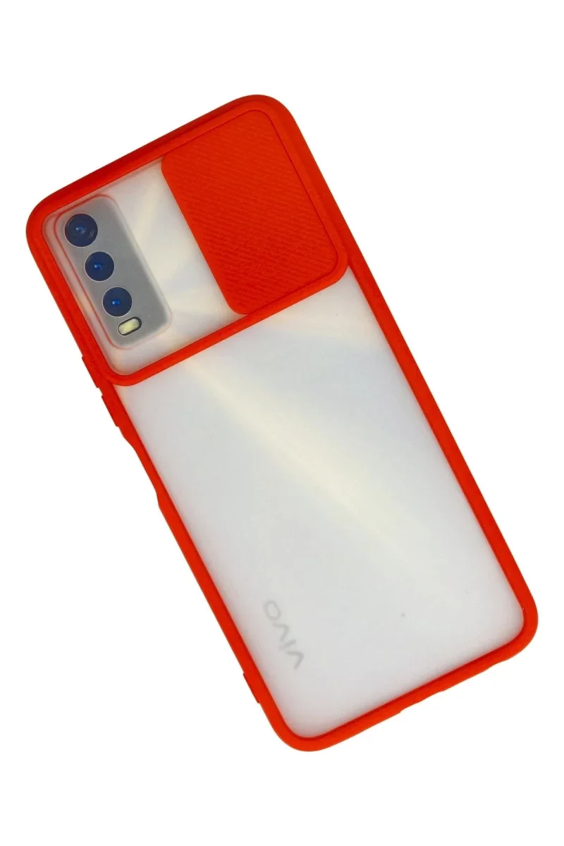 Vivo Y11S Kılıf Palm Buzlu Kamera Sürgülü Silikon - Kırmızı Fiyatı, Yorumları ve Özellikleri