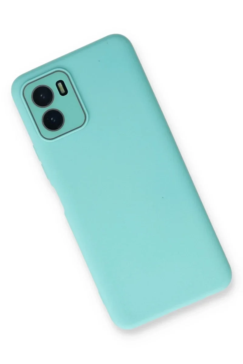 Vivo Y15S Kılıf Lansman Glass Kapak - Turkuaz