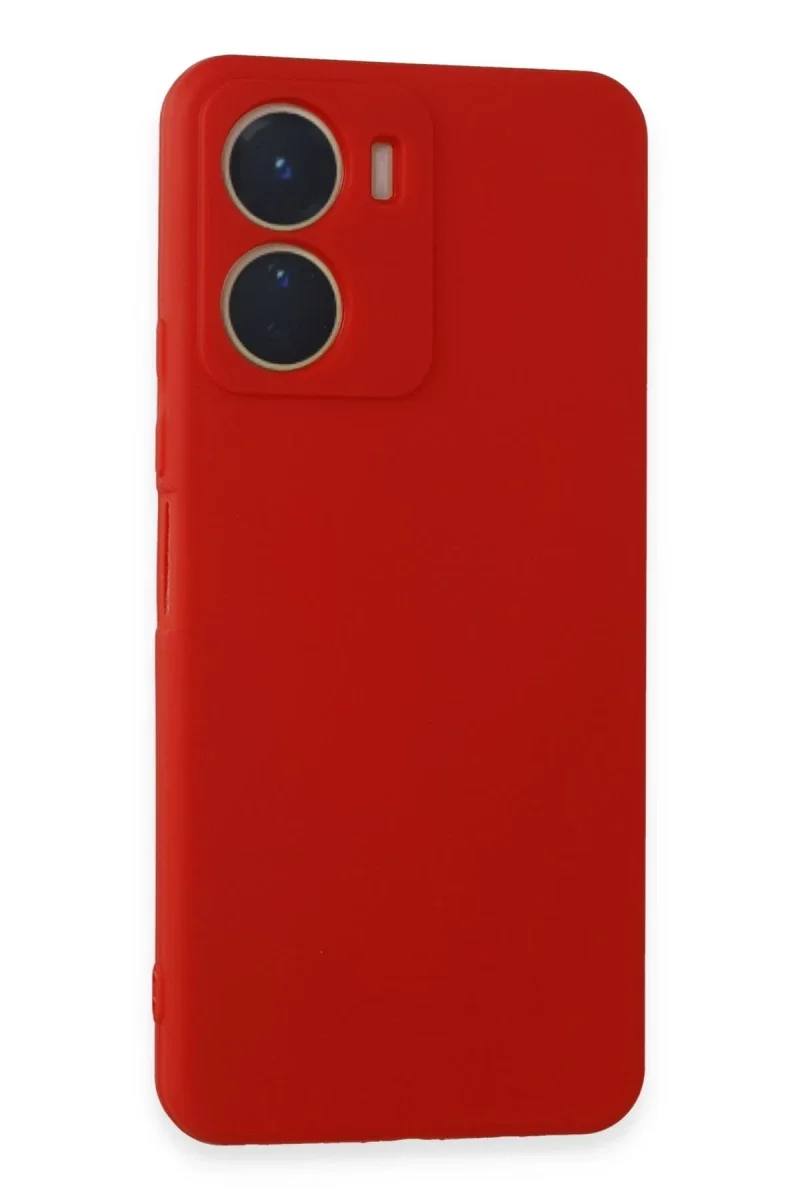 Vivo Y16 Kılıf First Silikon - Kırmızı Vivo Y16 Kılıf First Silikon - Kırmızı