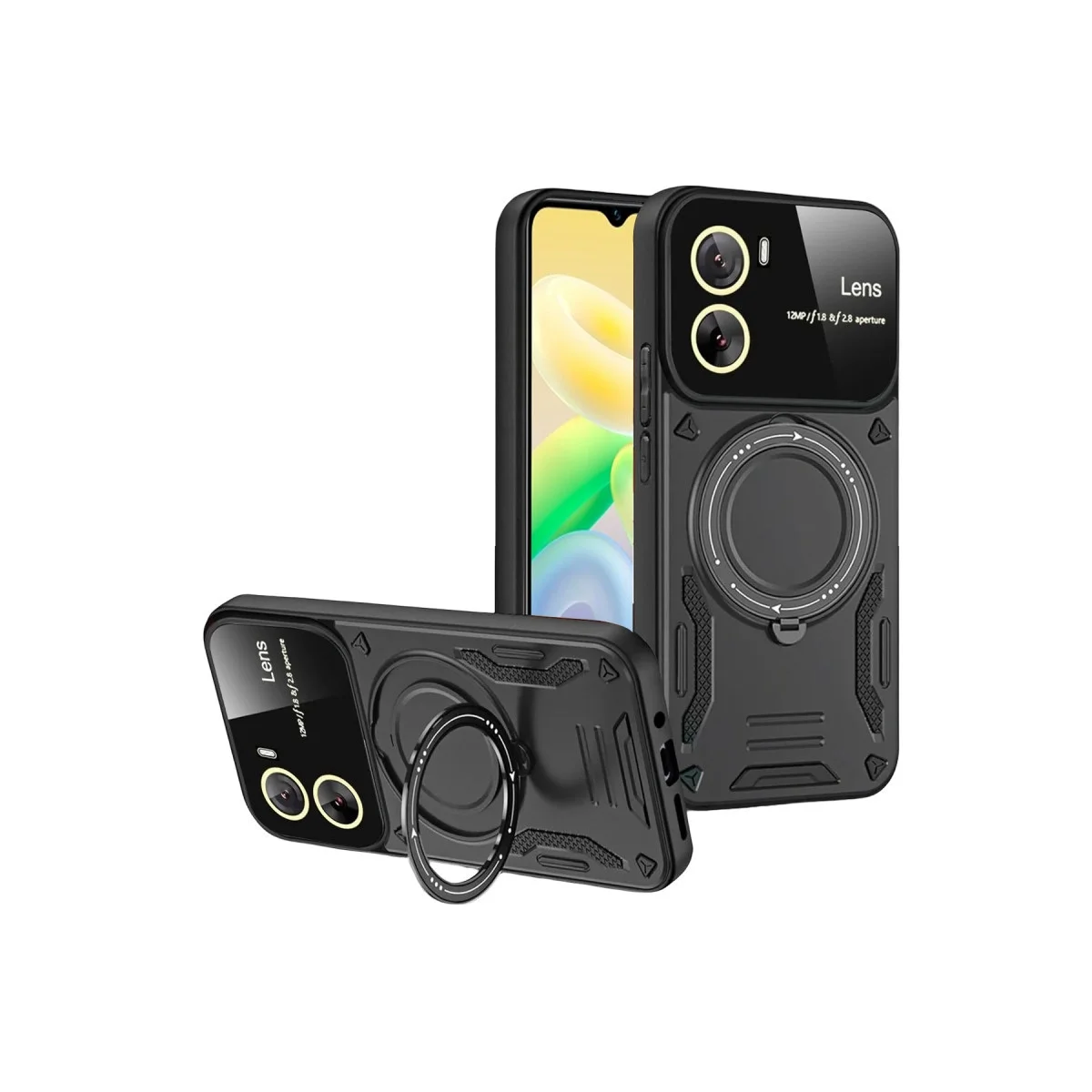 Vivo Y16 Kılıf Joy Lens Standlı Kapak - Siyah Fiyatı, Yorumları ve Özellikleri