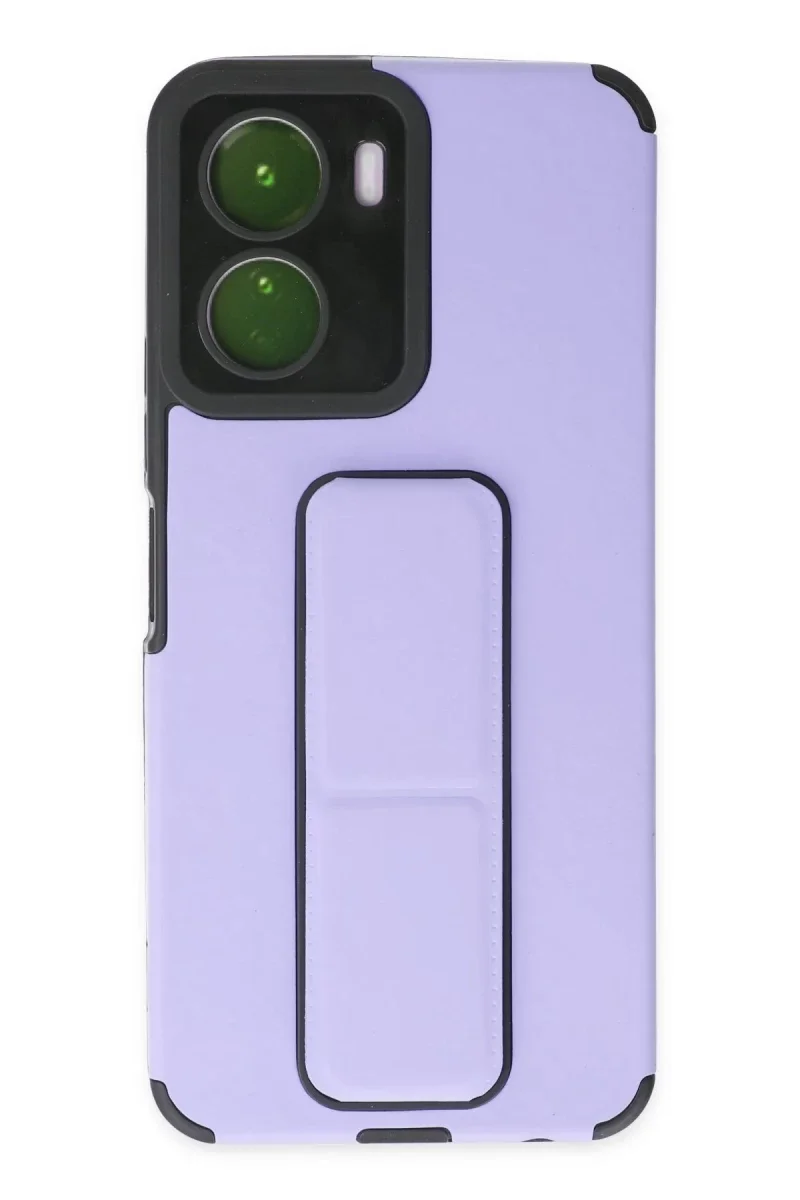 Vivo Y16 Kılıf Mega Standlı Silikon - Lila Fiyatı, Yorumları ve Özellikleri
