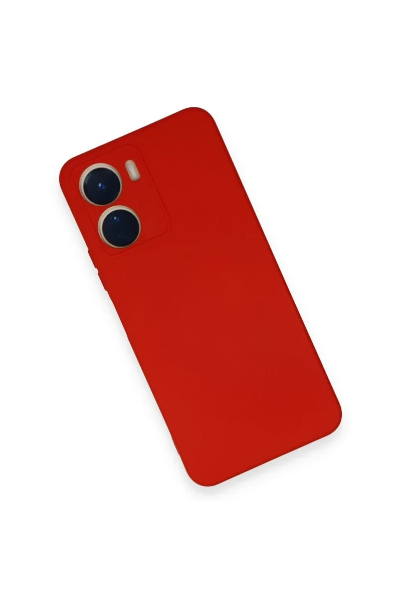 Vivo Y16 Kılıf Nano içi Kadife Silikon - Kırmızı