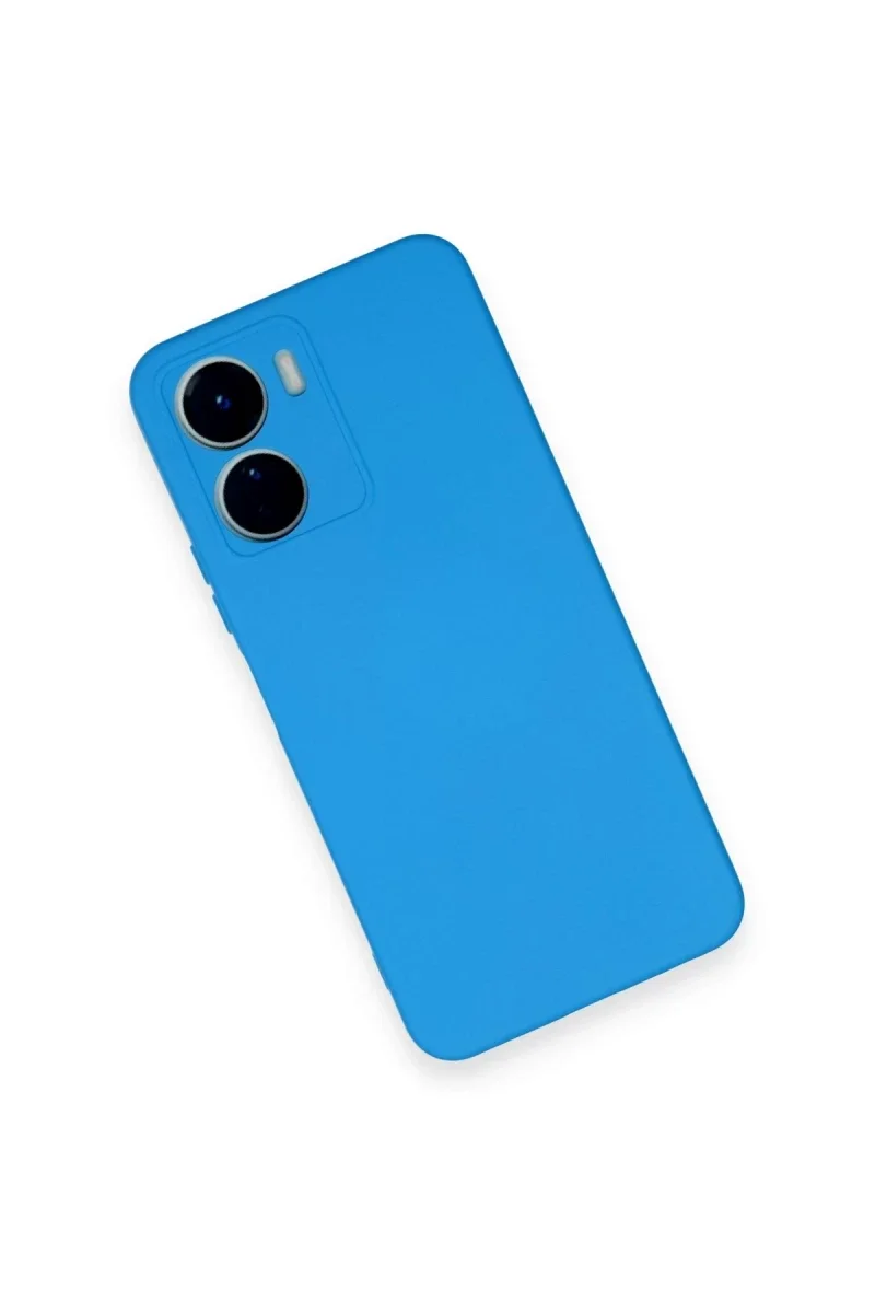 Vivo Y16 Kılıf Nano içi Kadife Silikon - Mavi