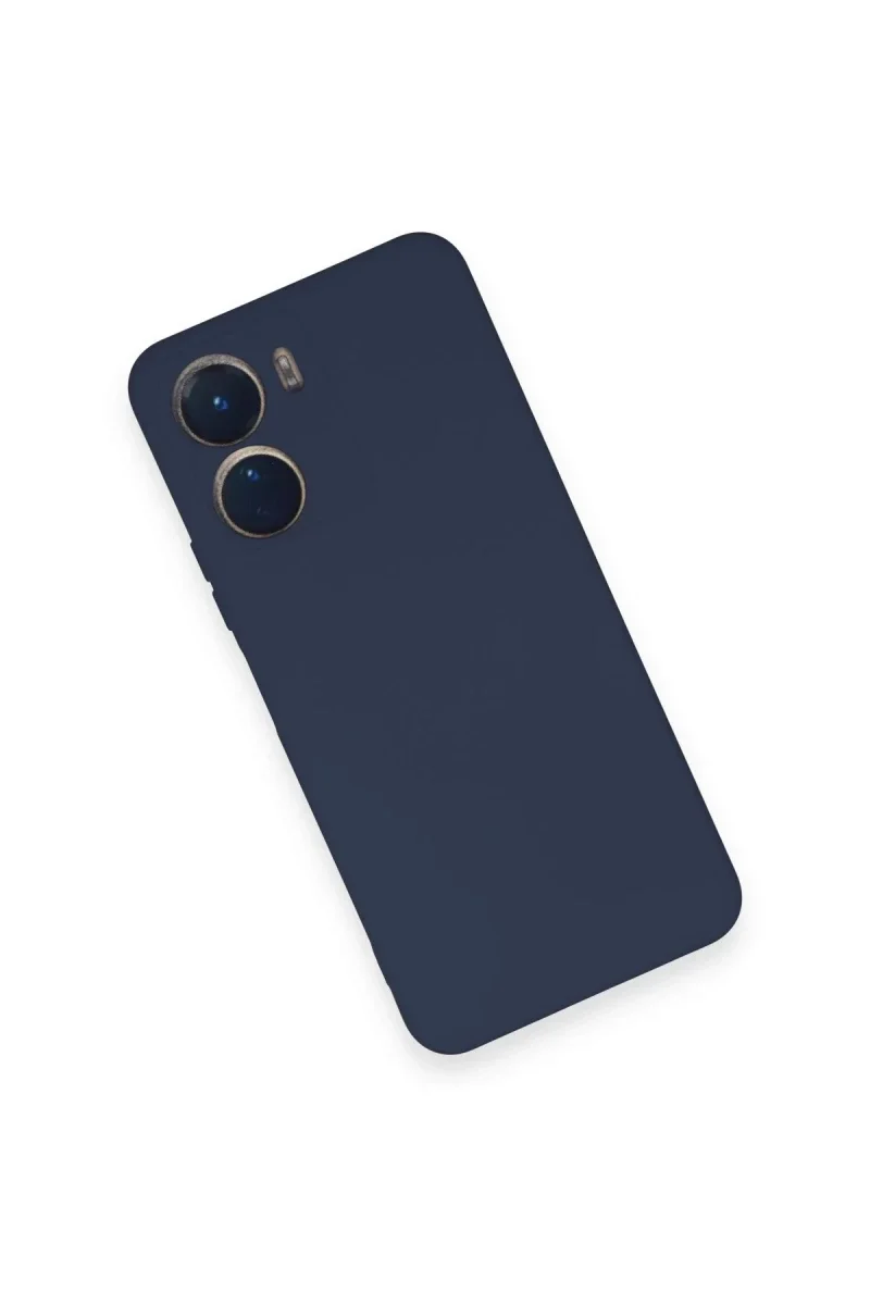 Vivo Y16 Kılıf Nano içi Kadife Silikon - Lacivert Vivo Y16 Kılıf Nano içi Kadife Silikon - Lacivert