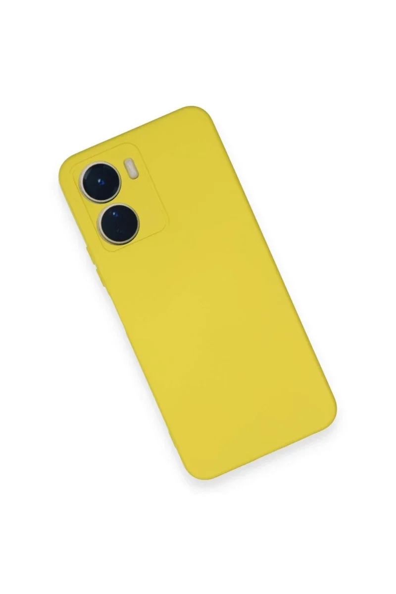 Vivo Y16 Kılıf Nano içi Kadife Silikon - Sarı Vivo Y16 Kılıf Nano içi Kadife Silikon - Sarı