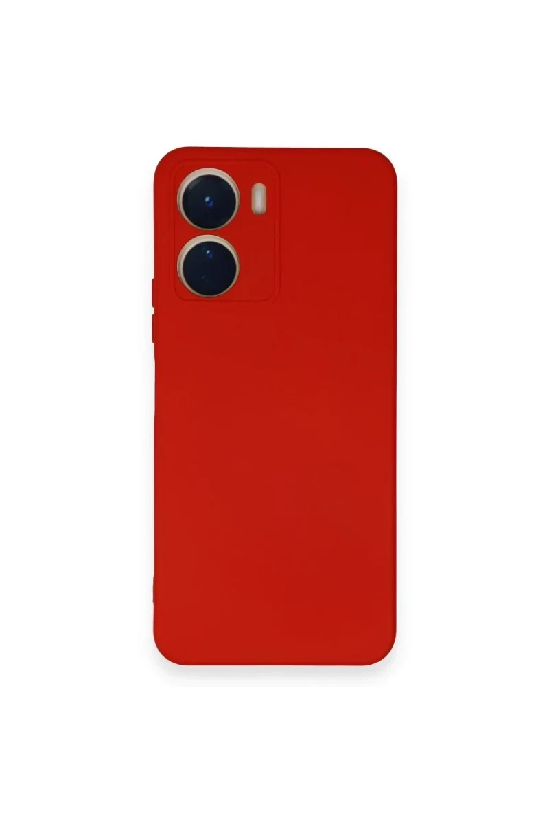 Vivo Y16 Kılıf Nano içi Kadife Silikon - Kırmızı