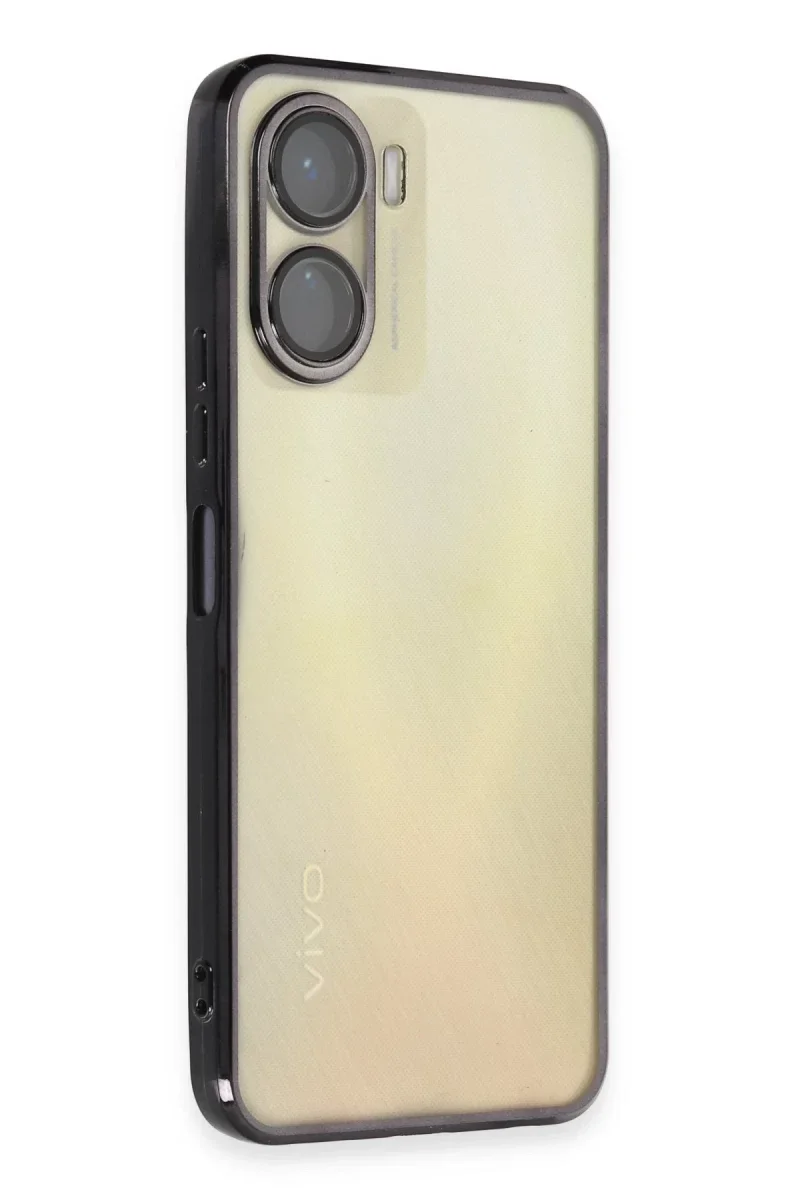 Vivo Y16 Kılıf Razer Lensli Silikon - Siyah Vivo Y16 Kılıf Razer Lensli Silikon - Siyah