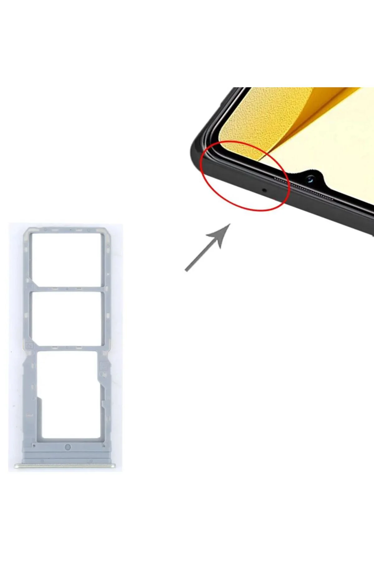 Vivo Y16 Uyumlu Sim Tepsisi Sarı