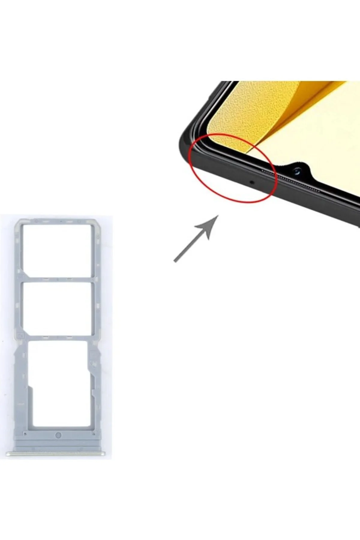 Vivo Y16 Uyumlu Sim Tepsisi Siyah