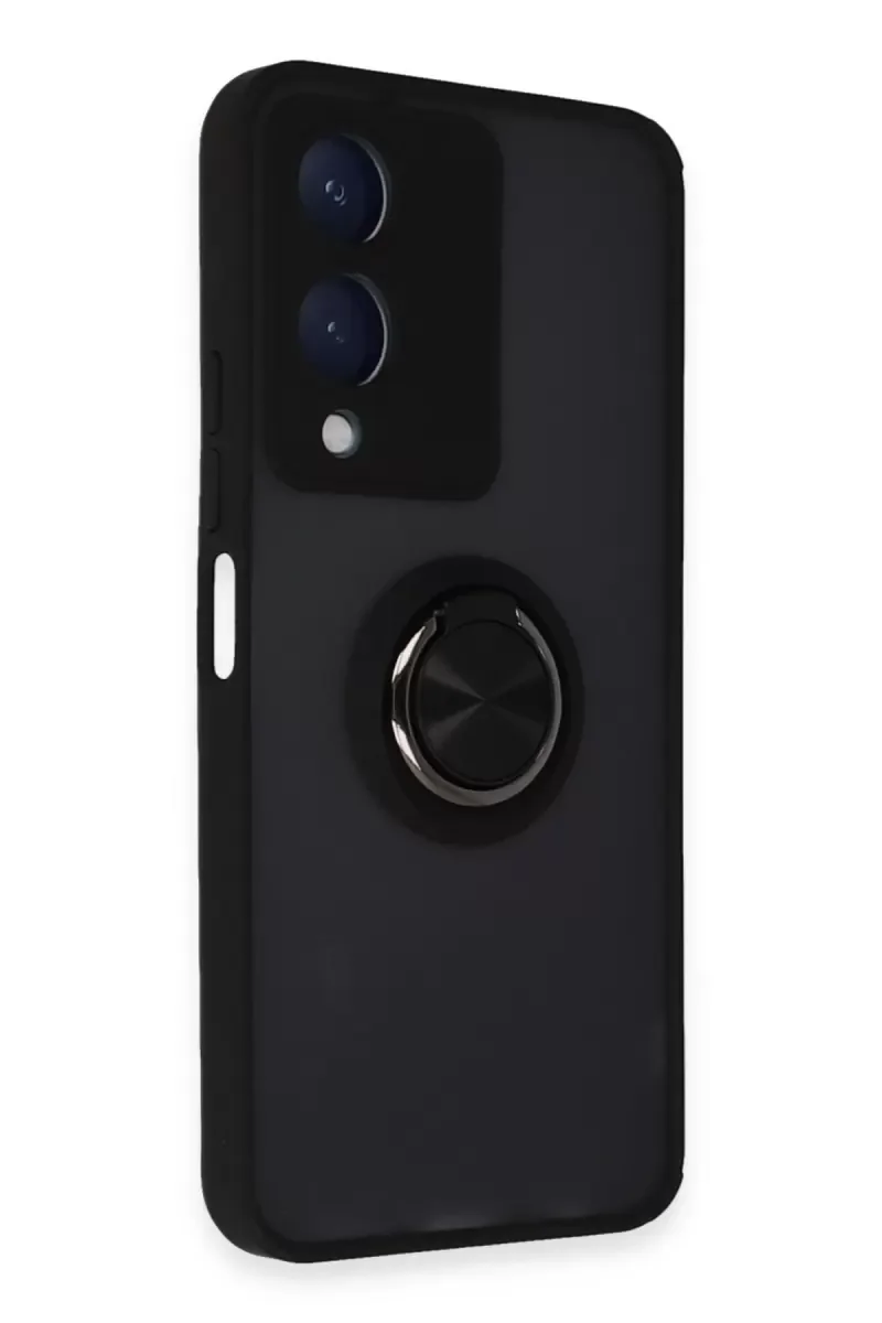 Vivo Y17S Kılıf Montreal Yüzüklü Silikon Kapak - Siyah Fiyatı, Yorumları ve Özellikleri
