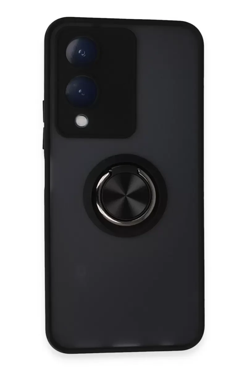 Vivo Y17S Kılıf Montreal Yüzüklü Silikon Kapak - Siyah Fiyatı, Yorumları ve Özellikleri