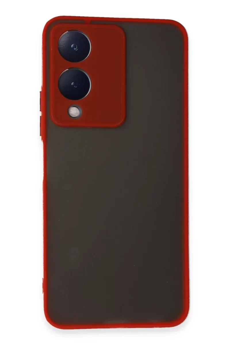 Vivo Y17S Kılıf Montreal Silikon Kapak - Kırmızı Vivo Y17S Kılıf Montreal Silikon Kapak - Kırmızı