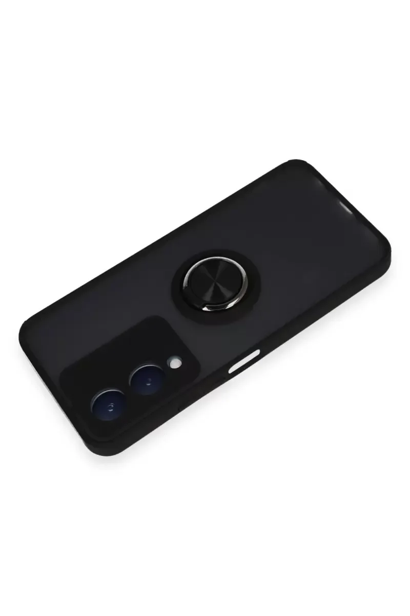 Vivo Y17S Kılıf Montreal Yüzüklü Silikon Kapak - Siyah Fiyatı, Yorumları ve Özellikleri