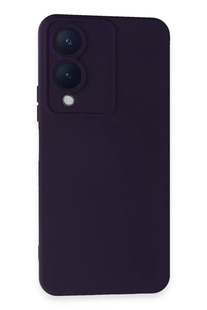 Vivo Y17S Kılıf Nano içi Kadife Silikon - Mor Vivo Y17S Kılıf Nano içi Kadife Silikon - Mor