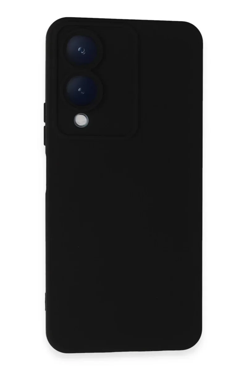 Vivo Y17S Kılıf Nano içi Kadife Silikon - Siyah Vivo Y17S Kılıf Nano içi Kadife Silikon - Siyah