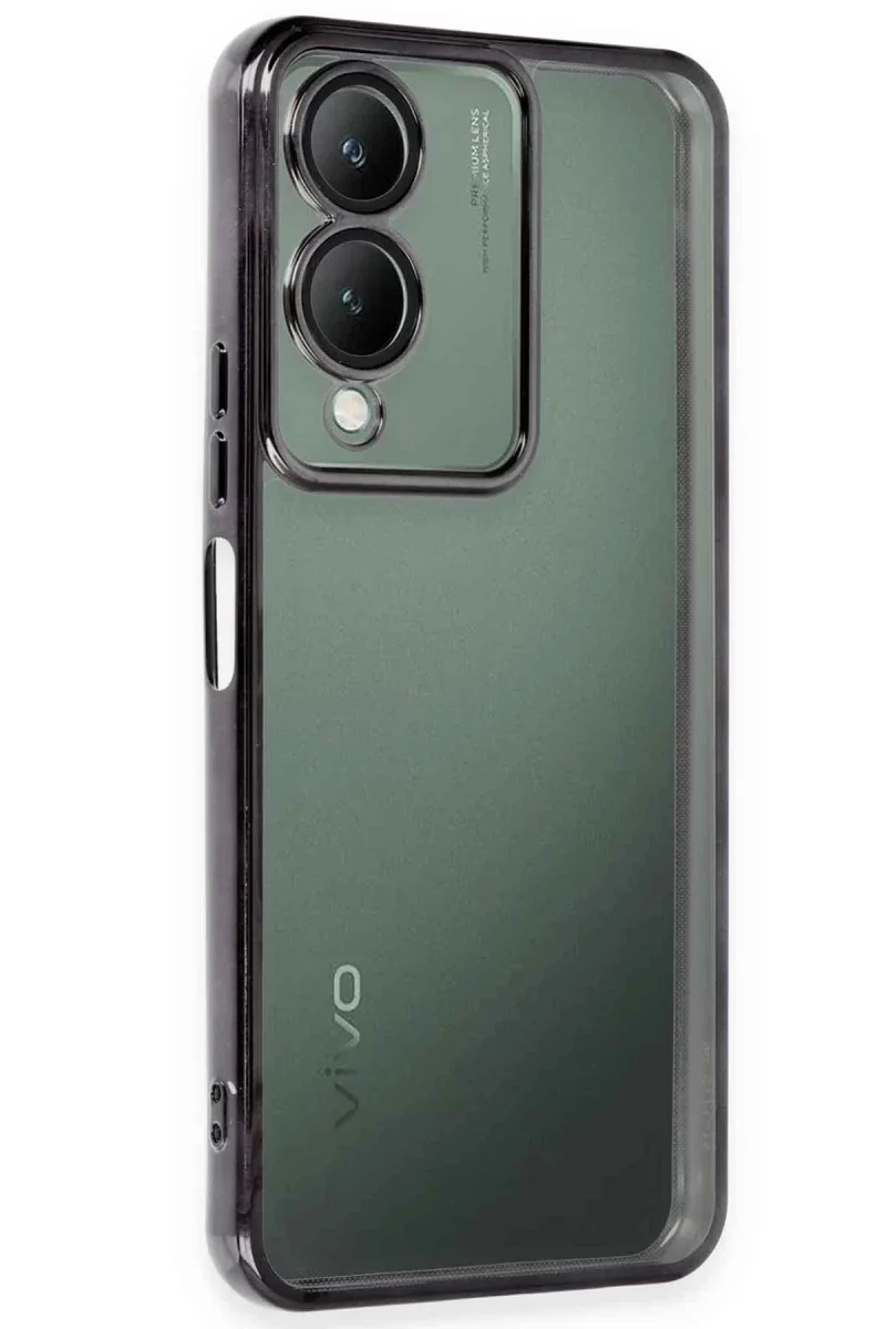 Vivo Y17S Kılıf Razer Lensli Silikon - Siyah