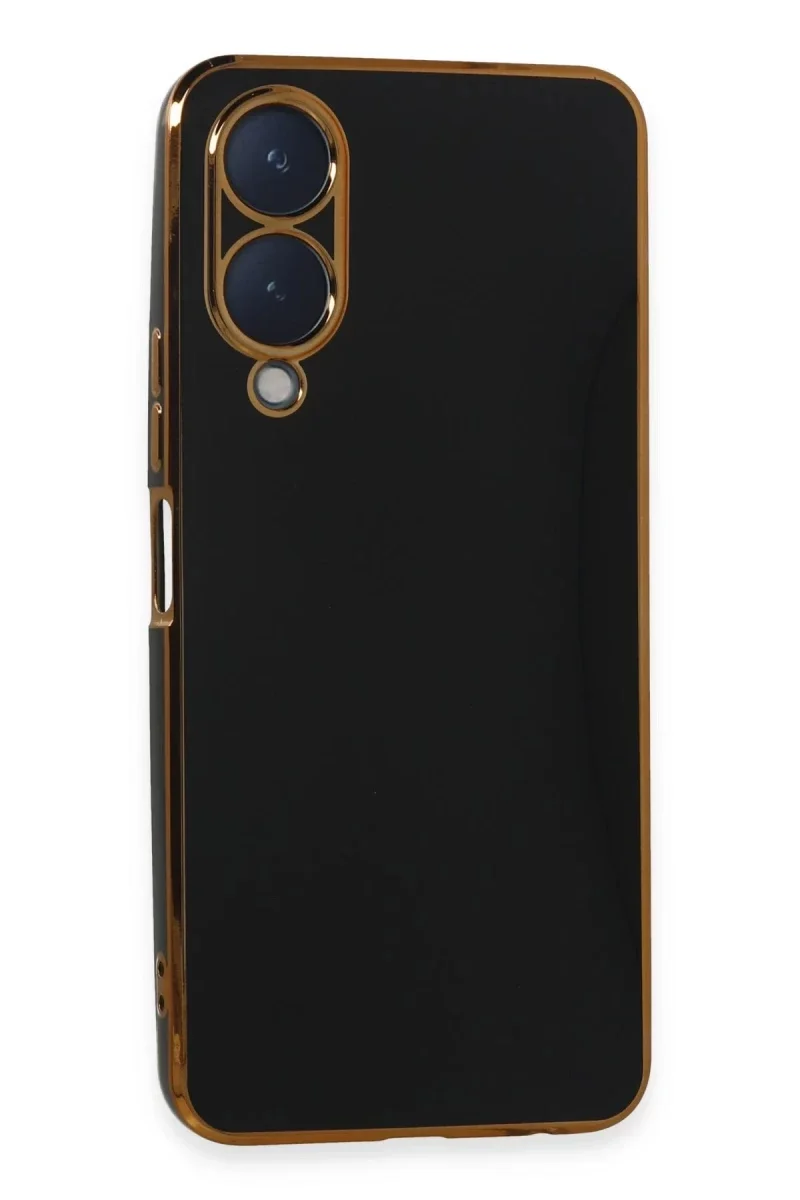 Vivo Y17S Kılıf Volet Silikon - Siyah