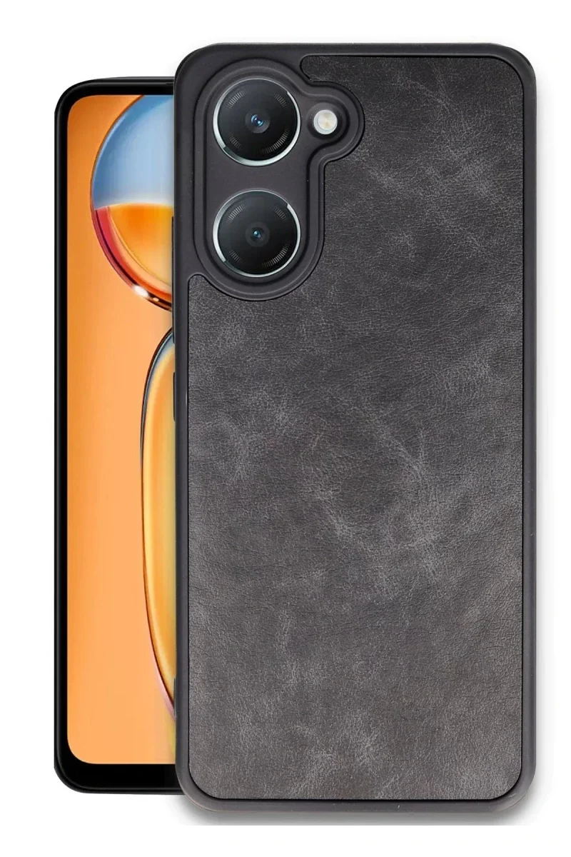 Vivo Y18 Kılıf Aras Deri Kapak - Siyah Vivo Y18 Kılıf Aras Deri Kapak - Siyah