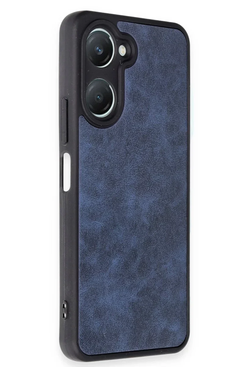 Vivo Y18 Kılıf Aras Deri Kapak - Lacivert Vivo Y18 Kılıf Aras Deri Kapak - Lacivert