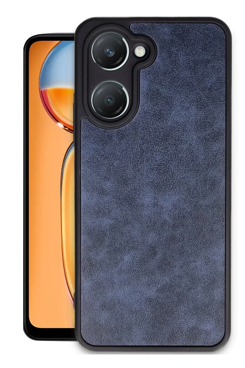 Vivo Y18 Kılıf Aras Deri Kapak - Lacivert Vivo Y18 Kılıf Aras Deri Kapak - Lacivert