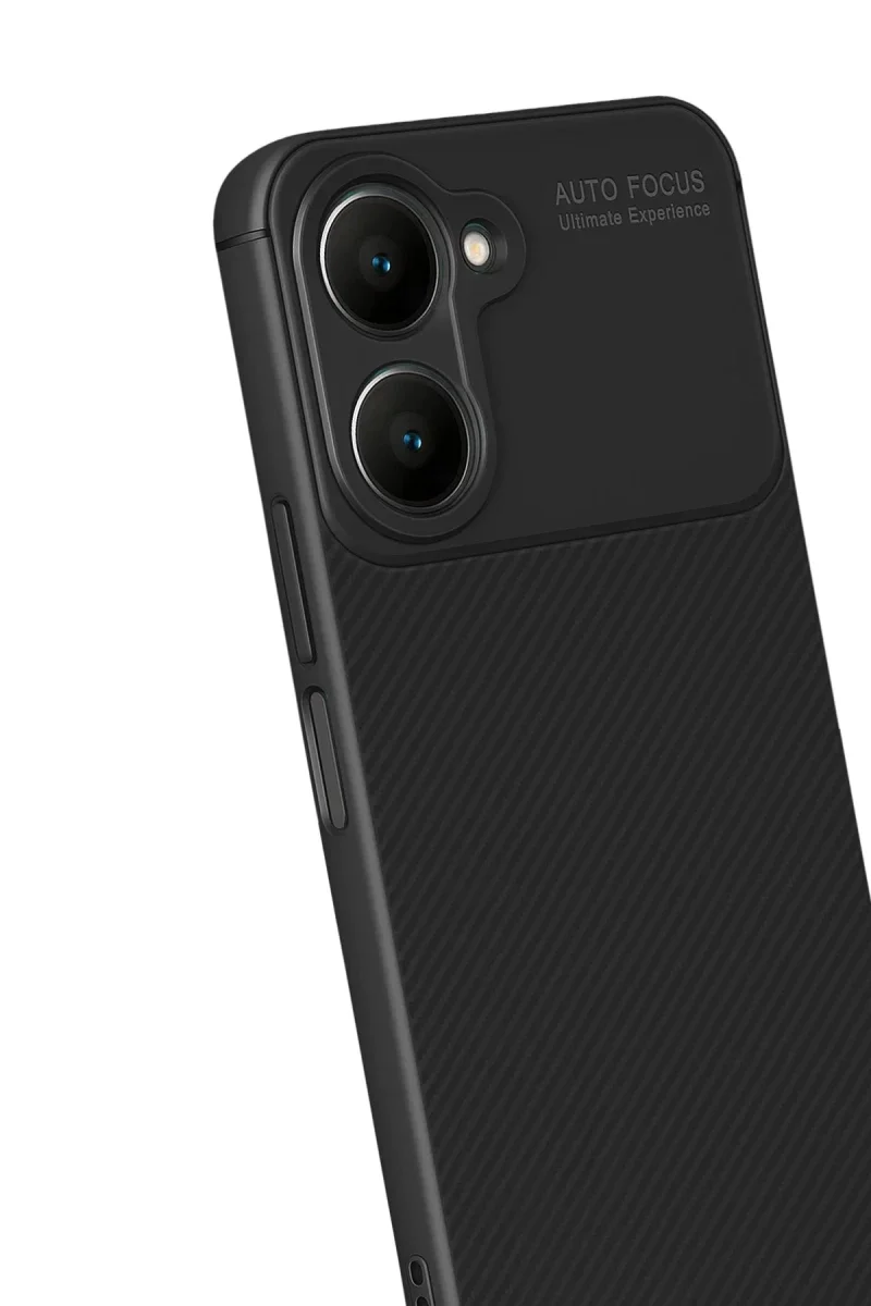 Vivo Y18 Kılıf Auto Focus Karbon Kapak - Siyah Vivo Y18 Kılıf Auto Focus Karbon Kapak - Siyah