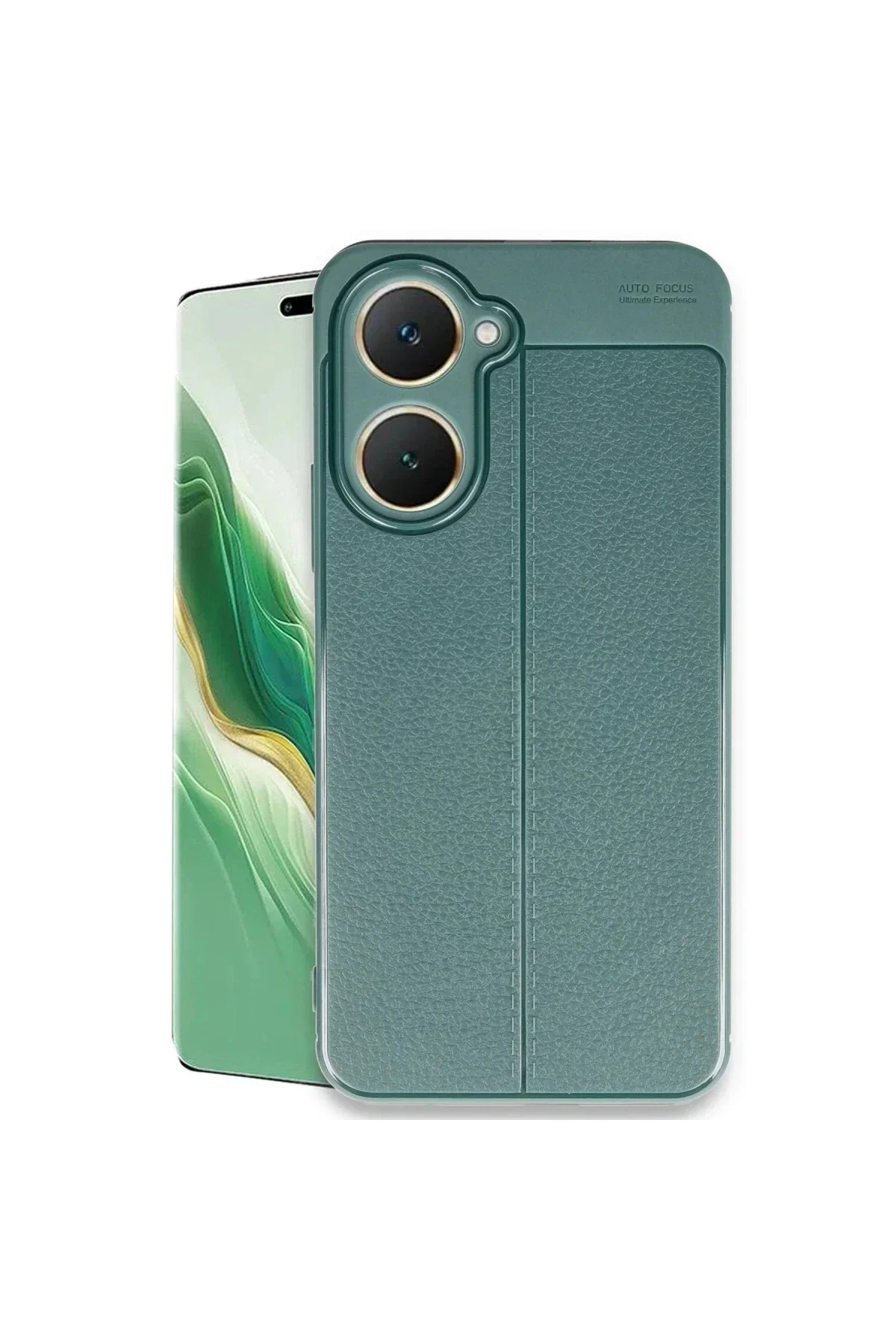 Vivo Y18 Kılıf Auto Focus Kapak - Koyu Yeşil