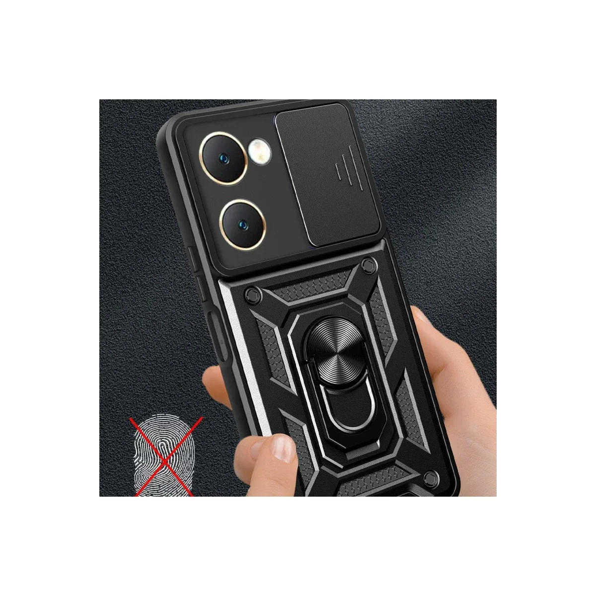 Vivo Y18 Kılıf Pars Lens Yüzüklü Silikon - Kırmızı Vivo Y18 Kılıf Pars Lens Yüzüklü Silikon - Kırmızı