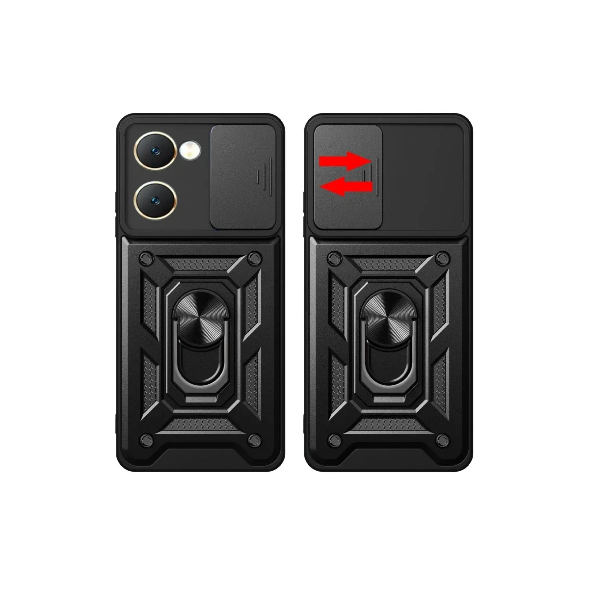 Vivo Y18 Kılıf Pars Lens Yüzüklü Silikon - Kırmızı Vivo Y18 Kılıf Pars Lens Yüzüklü Silikon - Kırmızı