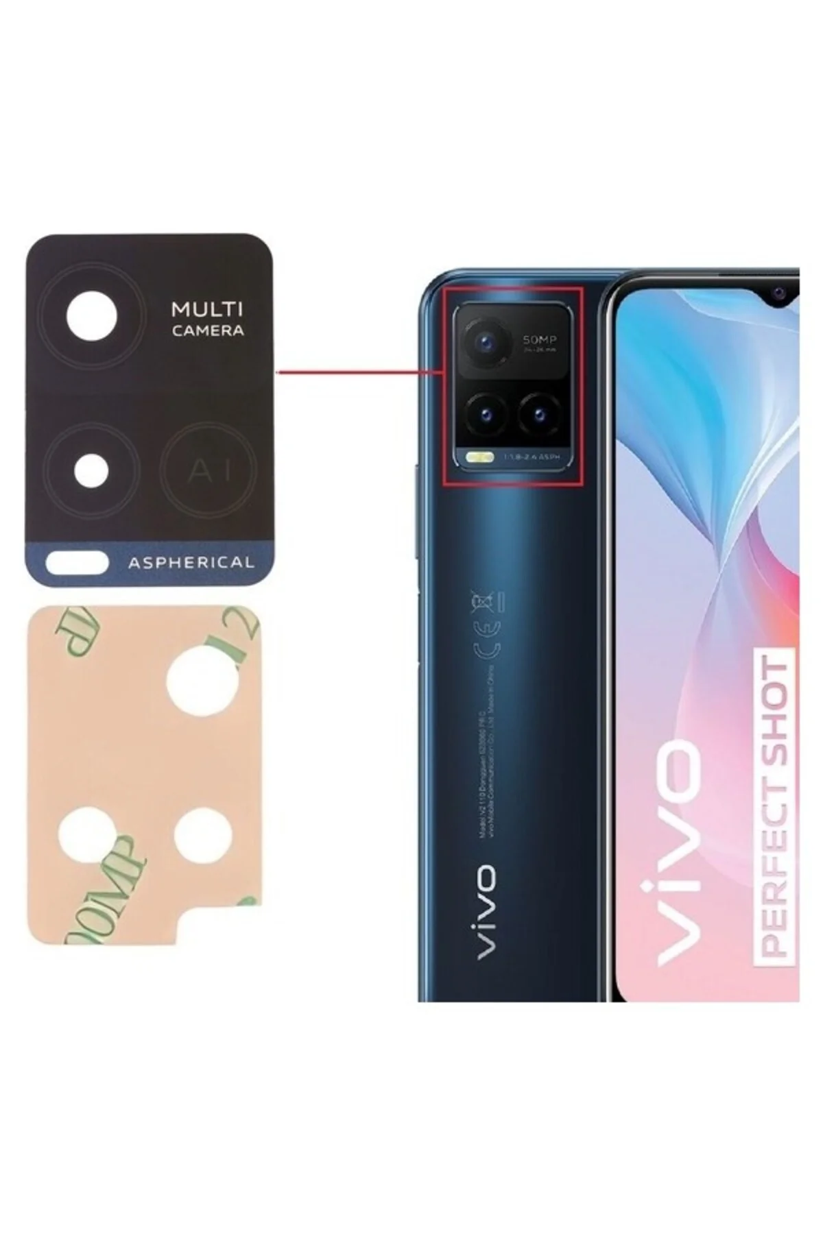 Vivo Y21 Uyumlu Kamera Lensi Cam V2111