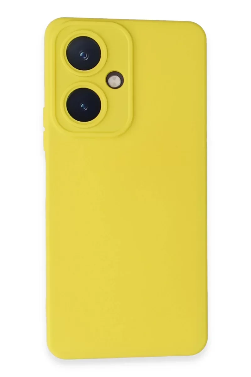 Vivo Y27 Kılıf Nano içi Kadife Silikon - Sarı Vivo Y27 Kılıf Nano içi Kadife Silikon - Sarı