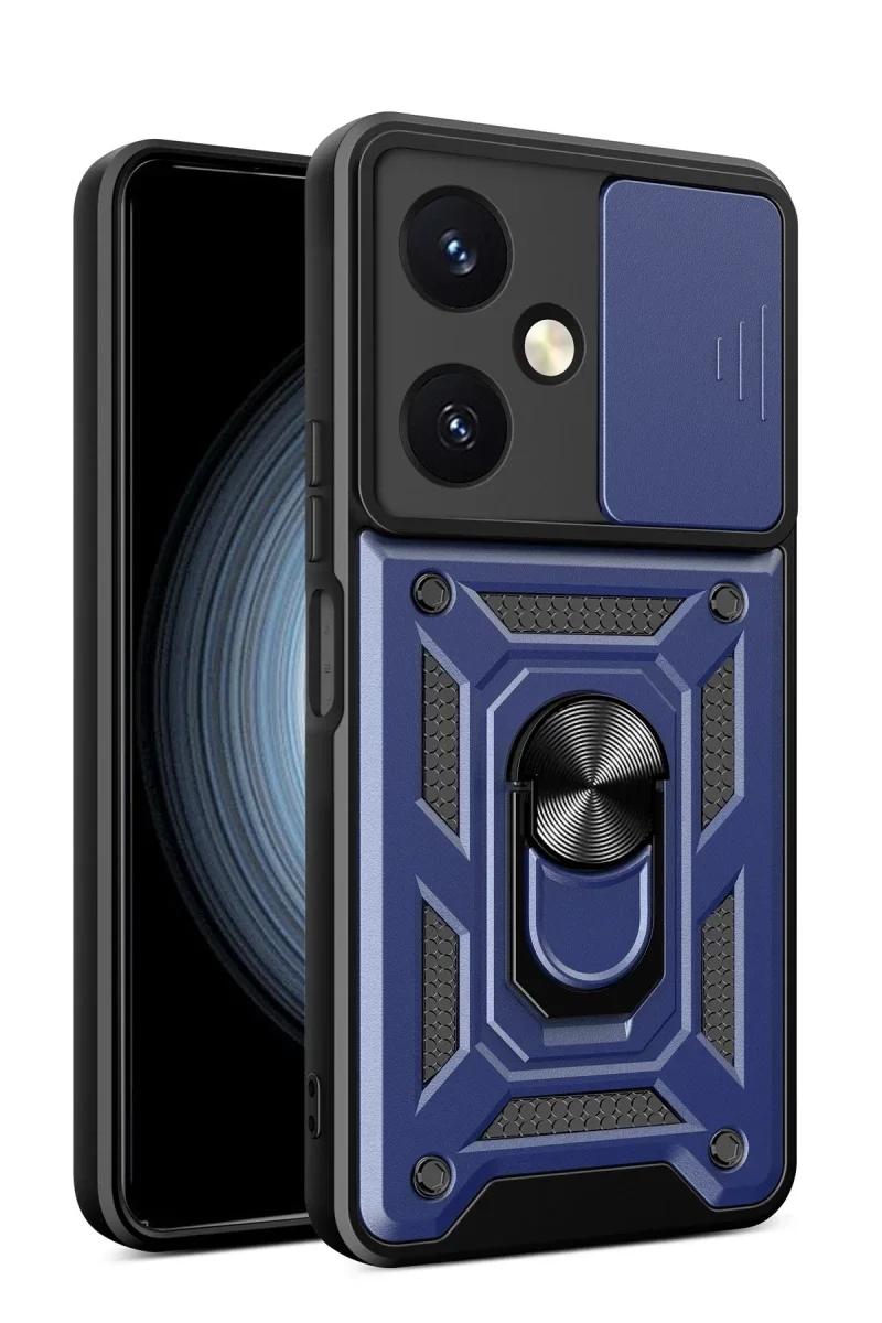 Vivo Y27 Kılıf Pars Lens Yüzüklü Silikon - Lacivert Vivo Y27 Kılıf Pars Lens Yüzüklü Silikon - Lacivert
